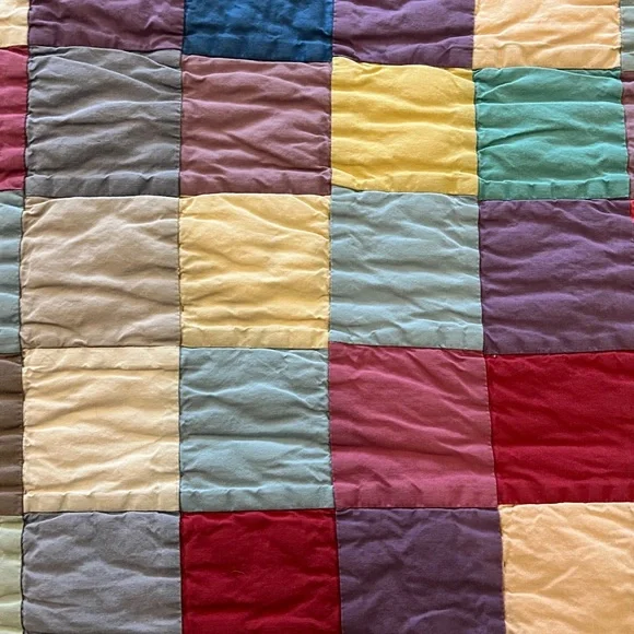 Garnet Hill Multicolor Patchwork Quilts Twin - 2 available - Picture 2 of 6